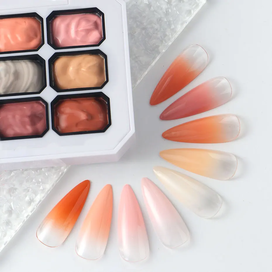 9 Colors Pat Painting Nail Gel 4 In 1 Used for Nail Stamping Pattern Gradient Nail Salon Fingertip Art Design Autumn Nail Polish