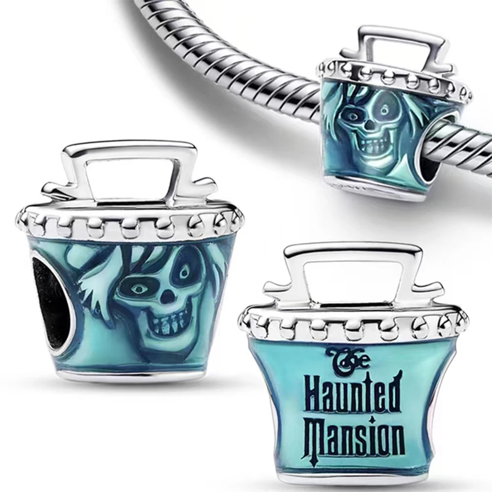 Silver Colour Haunted Mansion Cup Fit Pandora Charms Silver Colour Original Bracelet for Jewelry Making