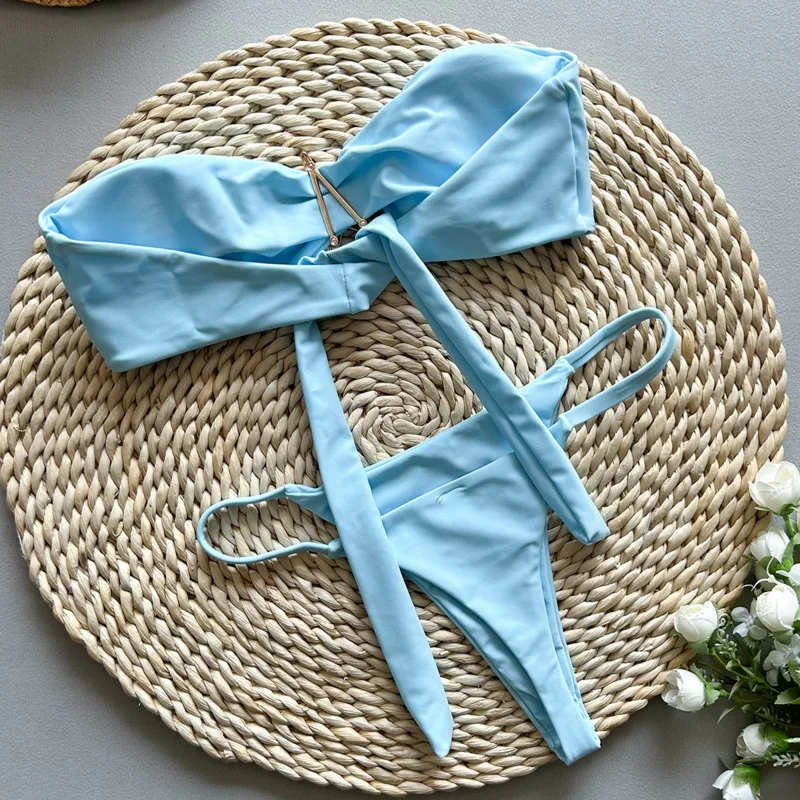 Push Up Bikinis 2025 Sexy Women Swimsuit Female Swimwear Micro Bikini Set Swimming Suit Beachwear Bandeau Brazilian Biquini
