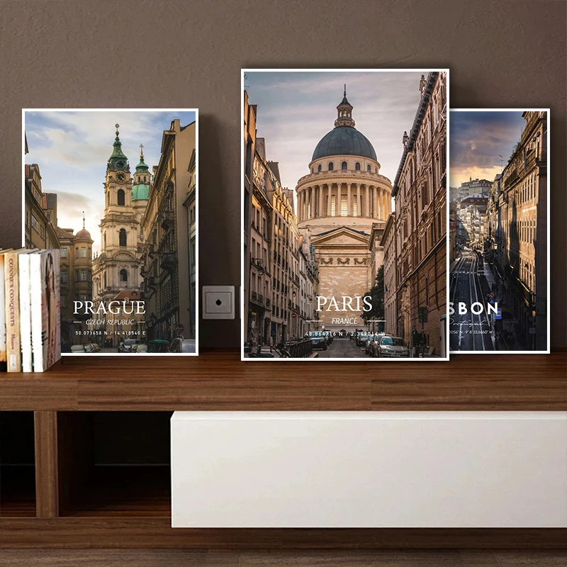 Modern Traveldicted Travelling City ALGARVE LISBOA London Prague Porto Art Poster Canvas Painting Wall Print Picture Home Decor