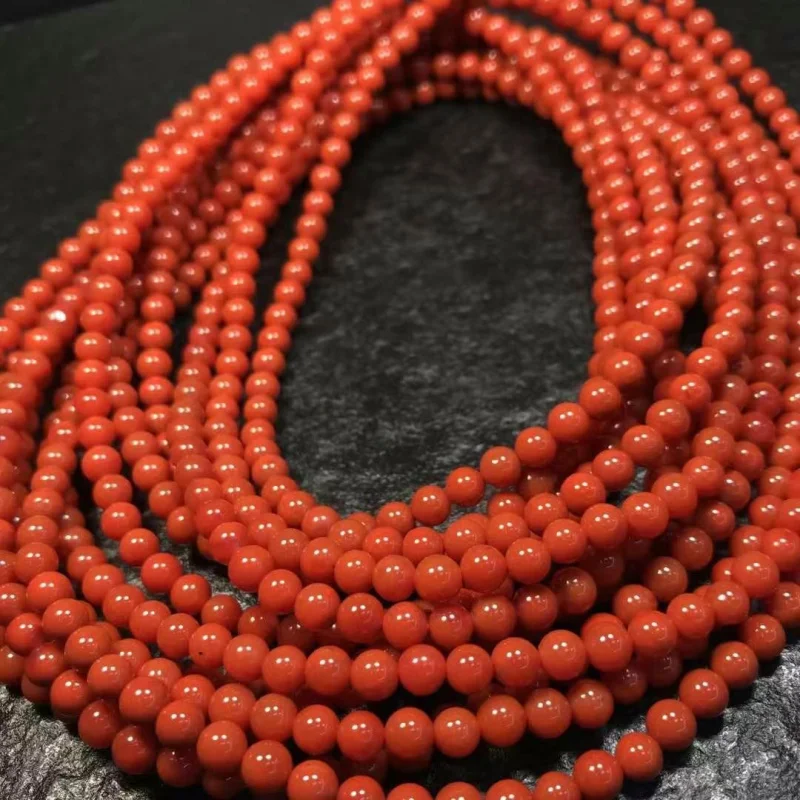 Factory Direct Sales Natural South Agate Buddha Beads of of Persimmon Red Meat Full of Delicate-Border