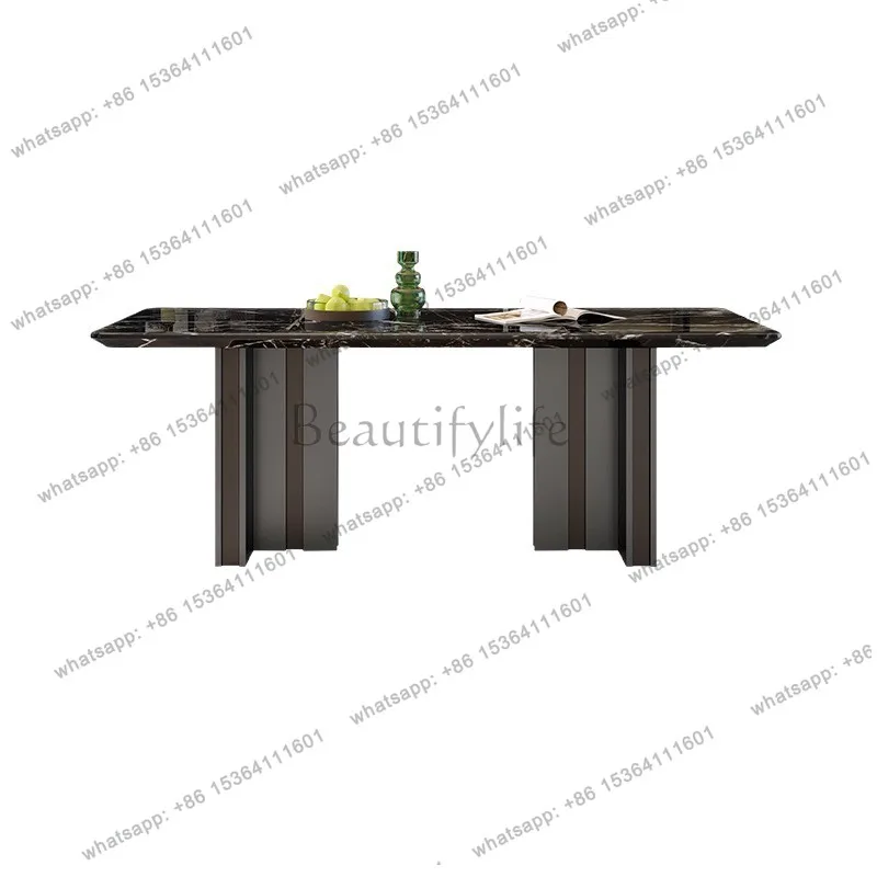 New dining table advanced marble dining table Italian modern simple home