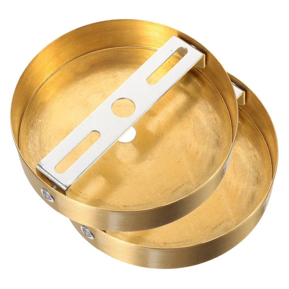 

2pcs Brass Modern Pendant Chandelier Canopy Plate Ceiling Light Cover For Hanging Light Fixture Diy Assembly Living Room Bedroom
