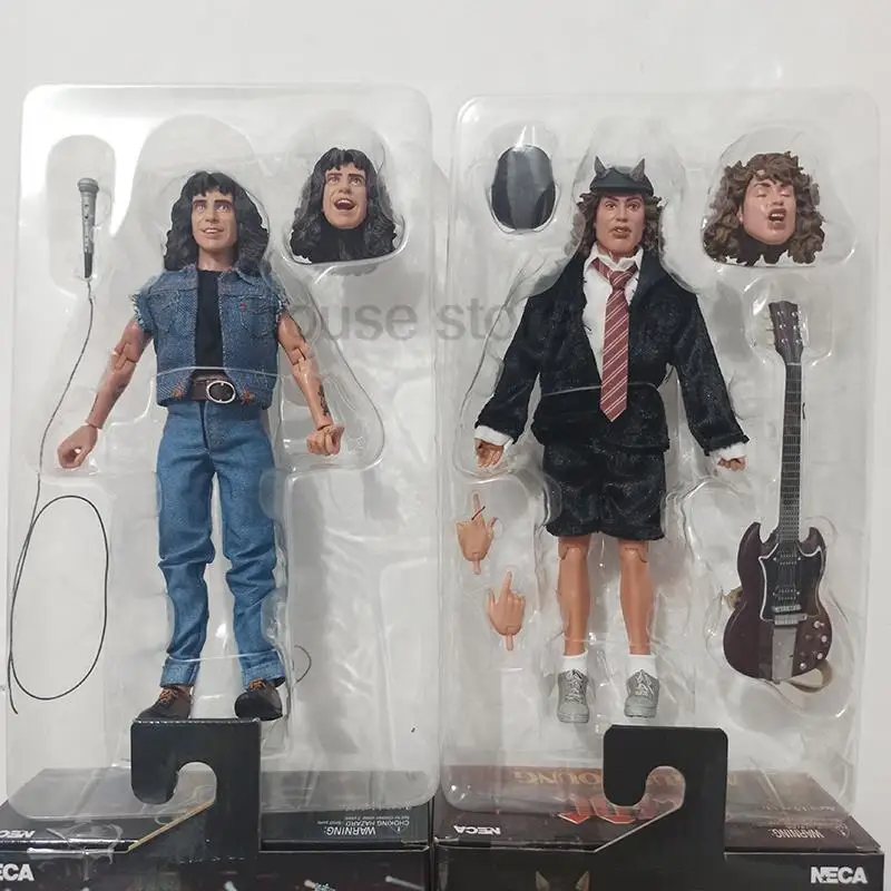 NECA Highway To Hell Angus Young Bon Scott Action Figure Model Toys Collection Friend Birthday Gift 18cm