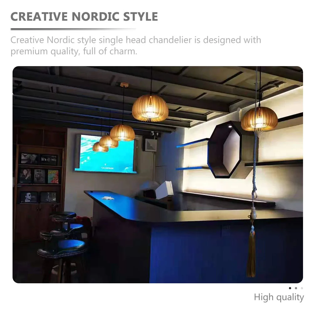 

Wooden Ch Ceiling Hanging Lamp Simple Light Bedroom Living Room Decor Pendant Lamp Nordic Style Home Lighting