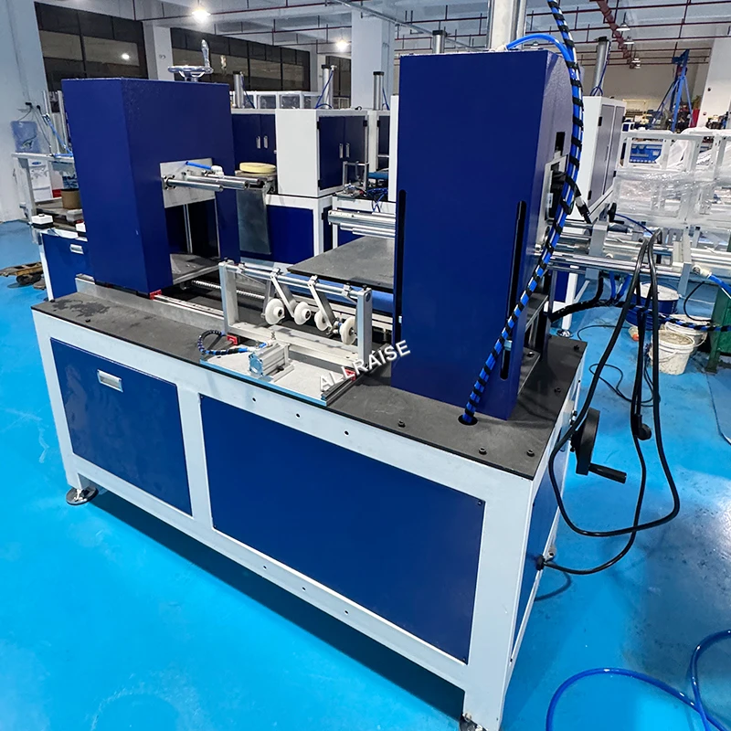 Round Gift Flower Can Bottom Pasting Inward Folding Machinery Paper Tube Labeling Machine  Cans Making Machine