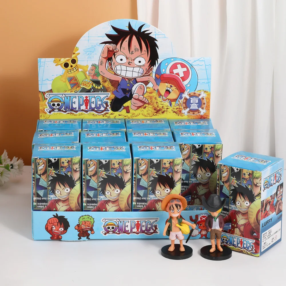 Jeden kawałek figurki Anime pudełko z niespodzianką Luffy zabawkowy Model niespodzianka kolekcja pudełek Anime Mistery Box zabawka prezent