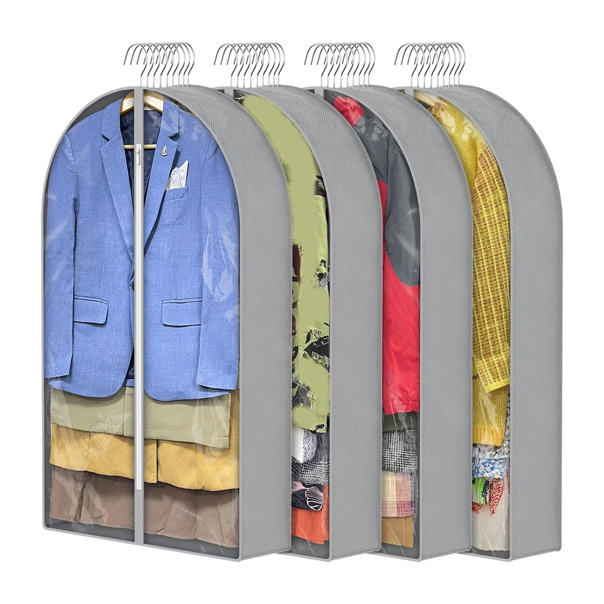 

4Pcs 40In Garment Bag for Hanging Clothes with 6.5In Gusseted, Moth Proof Clothes Bags for Storage Hanging,Clothing