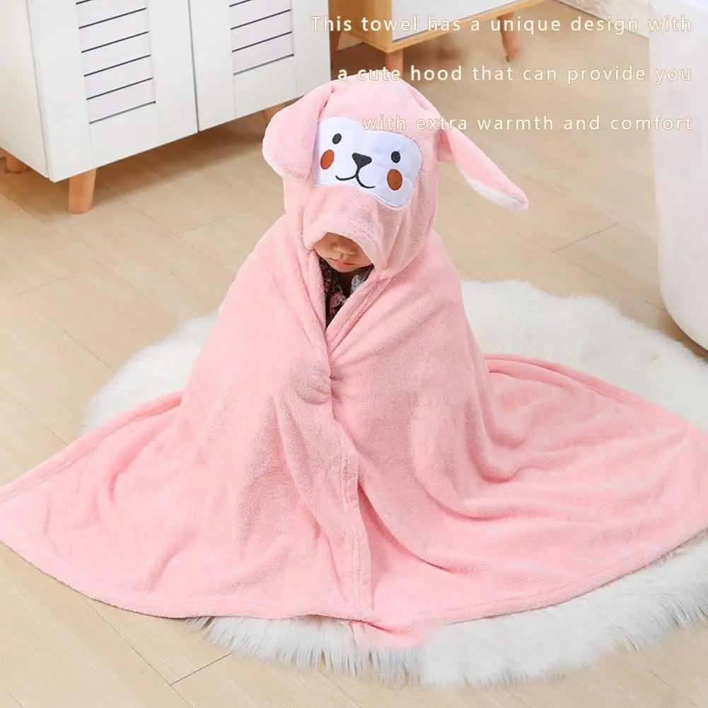 New Cartoon Animal Baby Bath Towels Soft Hooded Towel Blanket Toddler Bathrobe Warm Sleeping Swaddle Wrap for Boys Girls