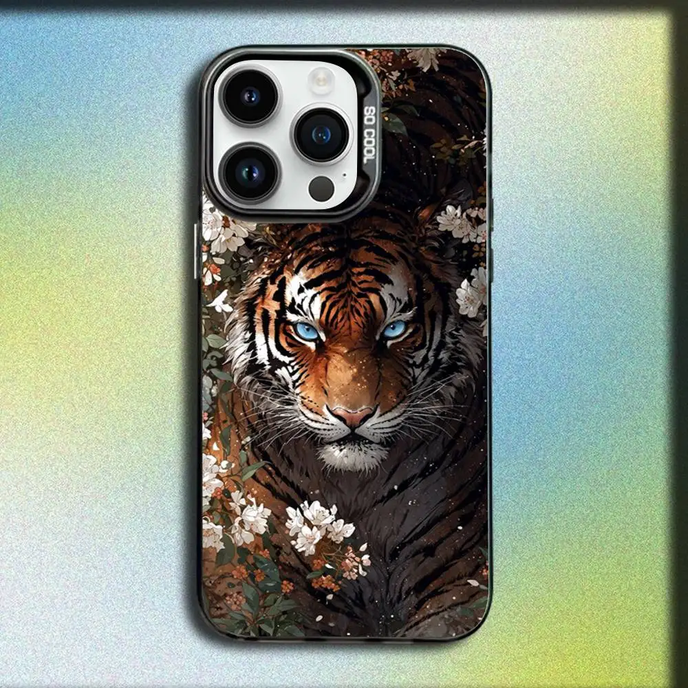Animal Panthera tigris Phone Case For iPhone 17,16,15,14,13,12,11,Pro,Max,Plus,E,SE4,Air,Mini Black IMD Box #5