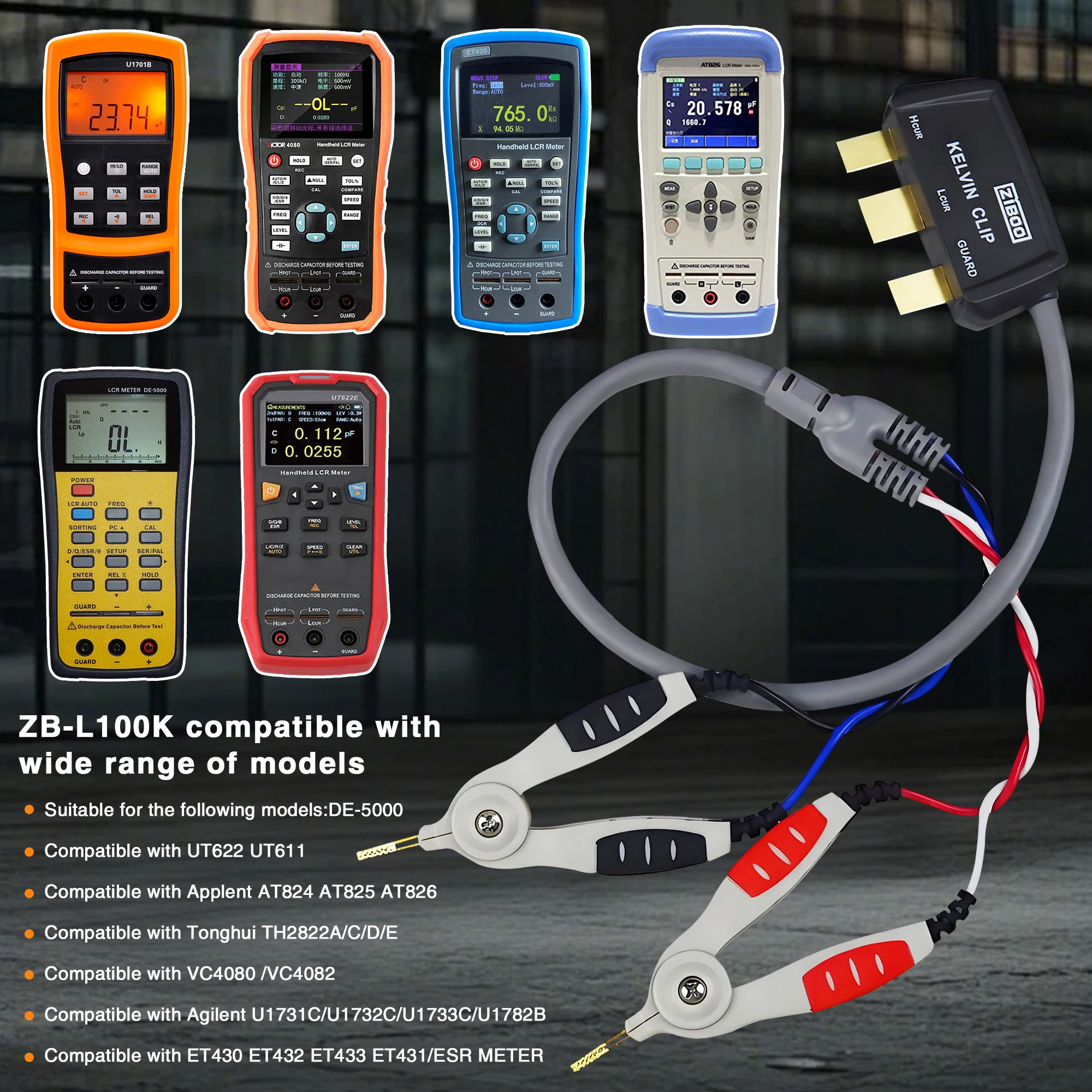 ZIBOO ZB-L100K LCR Test Clip 100000015