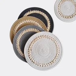 Handmade Boho Placemats Set of 4  Woven Table Mats, Macrame Décor and Farmhouse Style Placemats for Table Kitchen