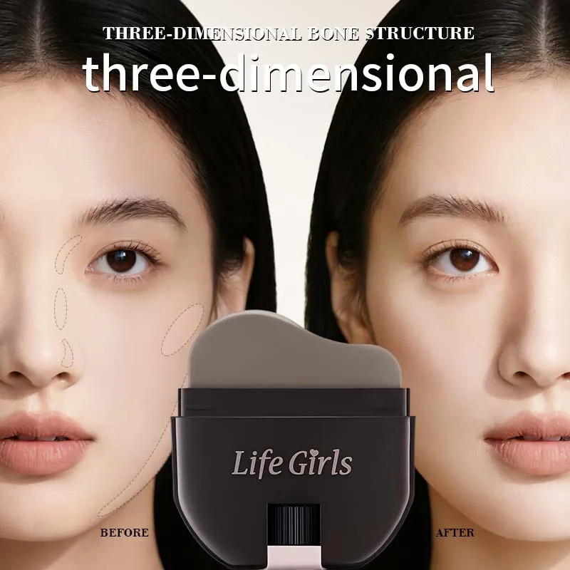Life Girls Face Contouring Stick Brown Silky Smooth Texture Easy to Blend Natural 3D Face Contouring