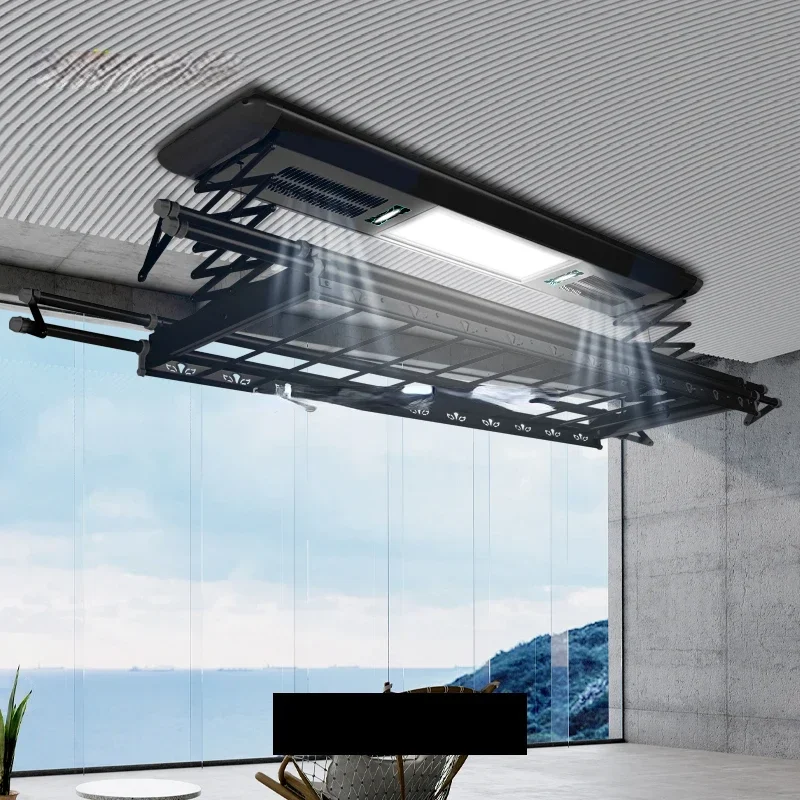 A New Hot Air Airer Automatic ceiling mounted aluminum laundry drying rack electric drying clothes hanger Dryer Machine