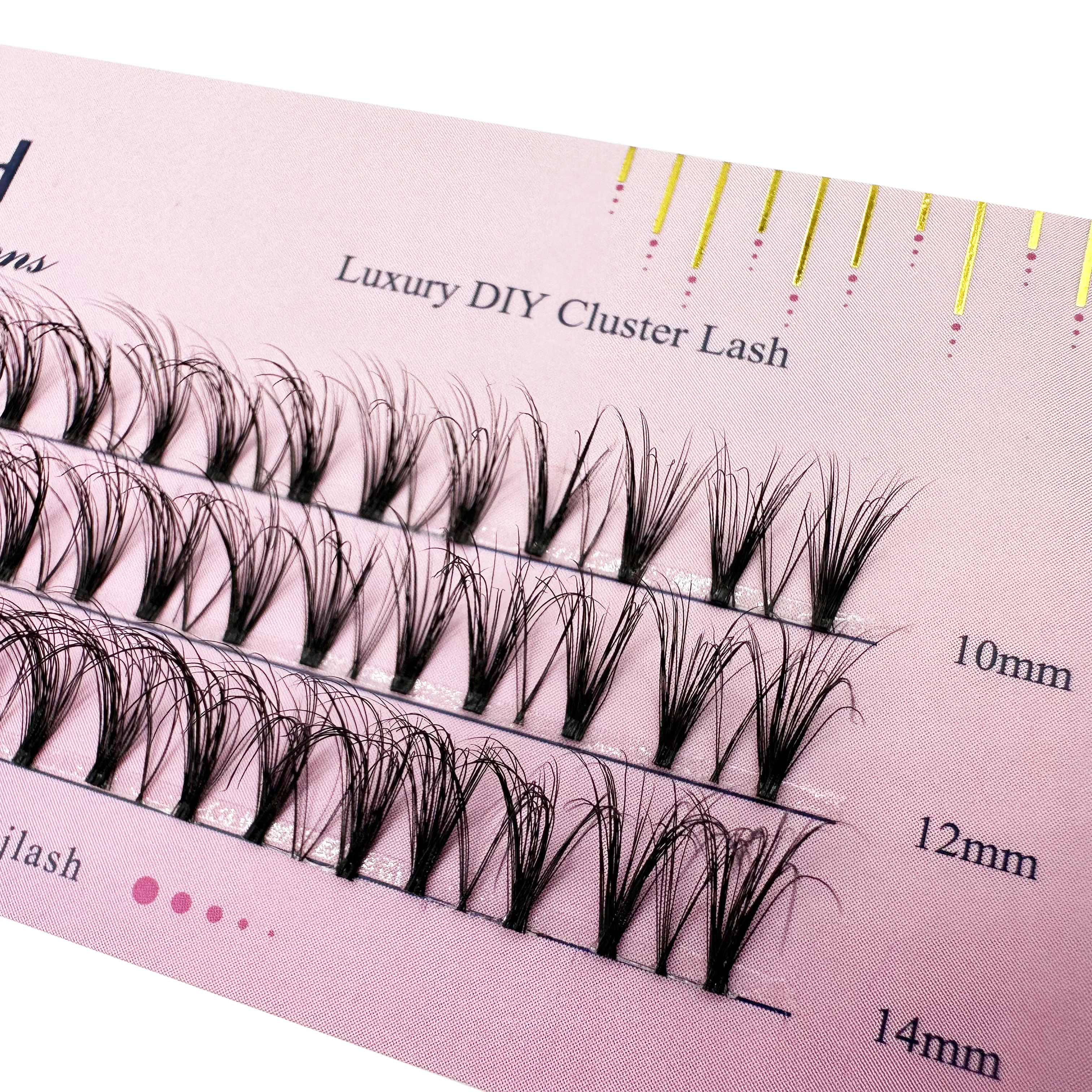 

3D Fluffy DIY At Home Clusters Eyelash Extensions Pre-cut Segemented Wispy Makeup Lashes Customized Logo Individual Lashes