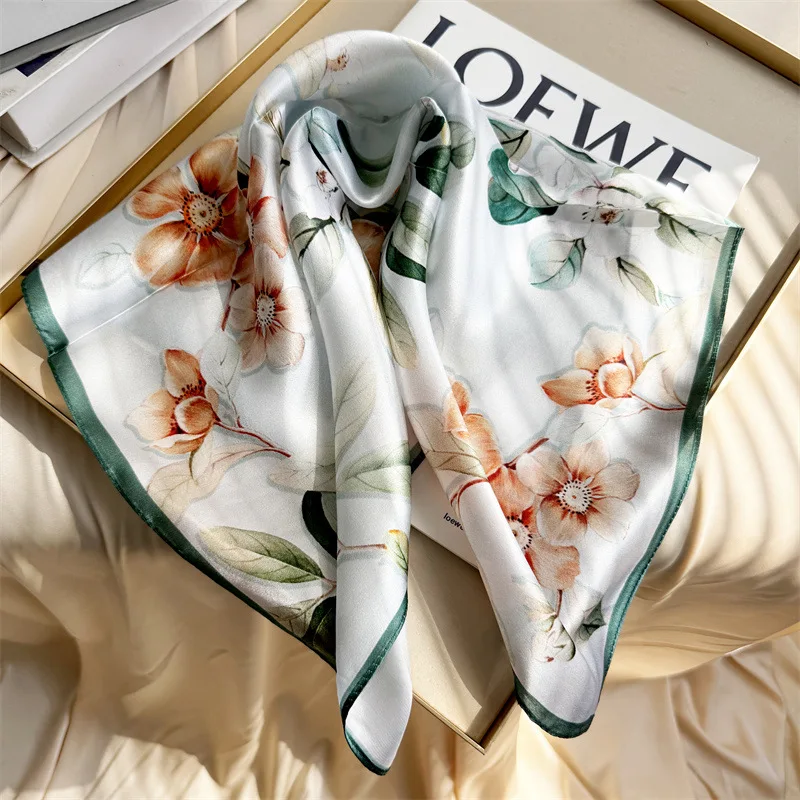 

Small Square 100% Silk Neck Scarves Wraps Neckerchief 21"x21"