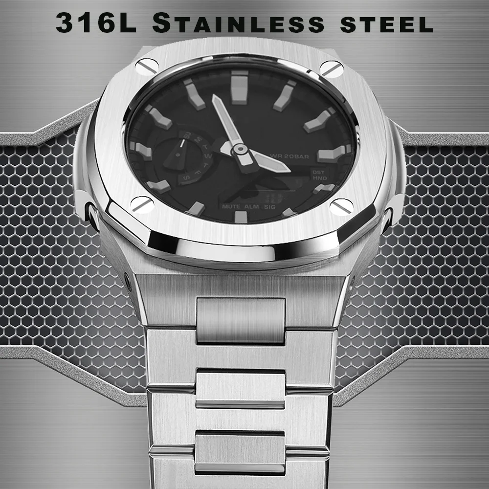 Набор для модификации электронной сигареты Nautilus Casioak GA2100, набор для модификации электронной сигареты, нержавеющая сталь, металлический ремешок