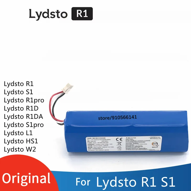 Originale Lydsto W2 R1 S1 batteria ricaricabile agli ioni di litio Robot aspirapolvere con capacità 5200mAh