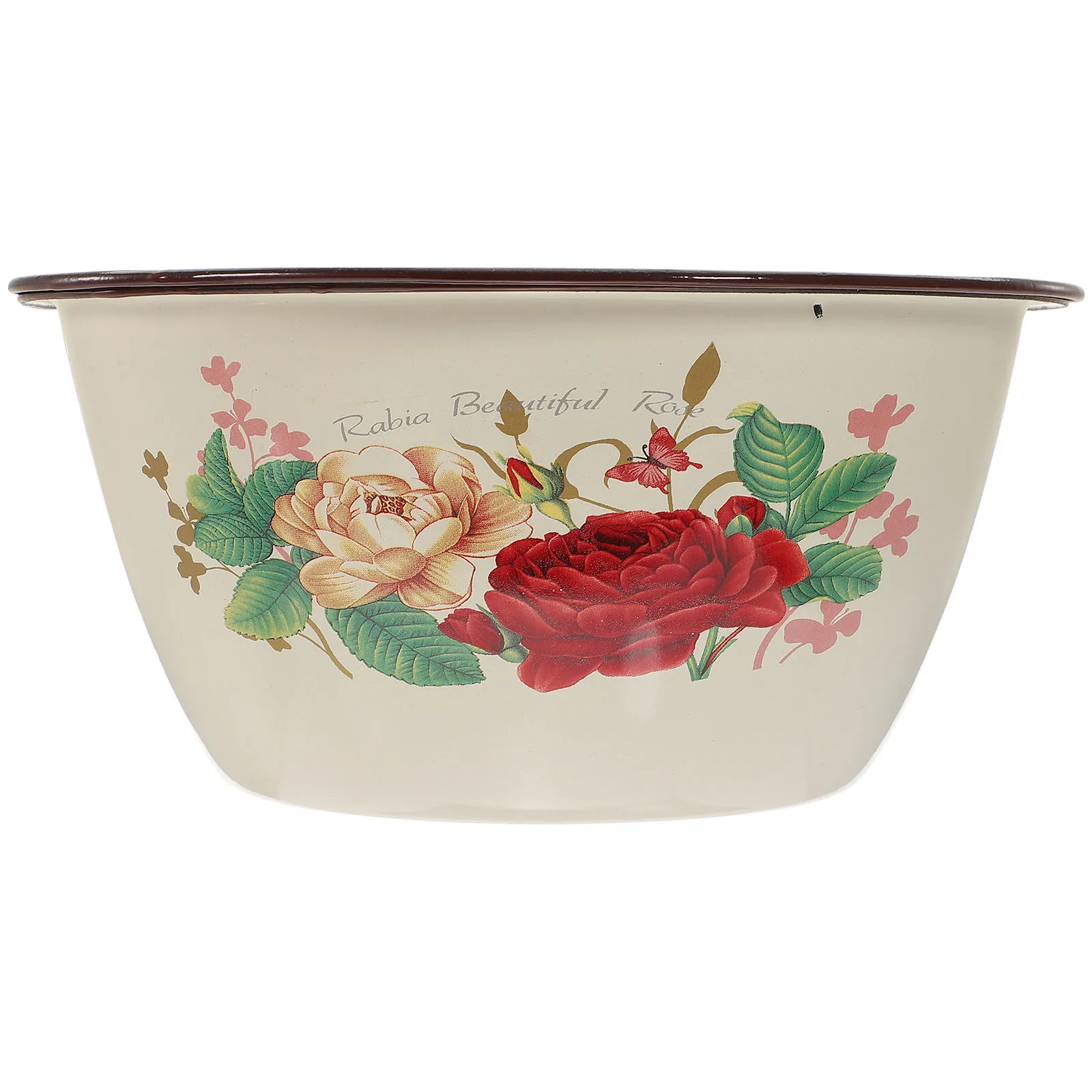 

Жирная кухонная винтажная раковина для супа, эмалированная посуда, эмалированная посуда, миска для замешивания теста с крышкой.