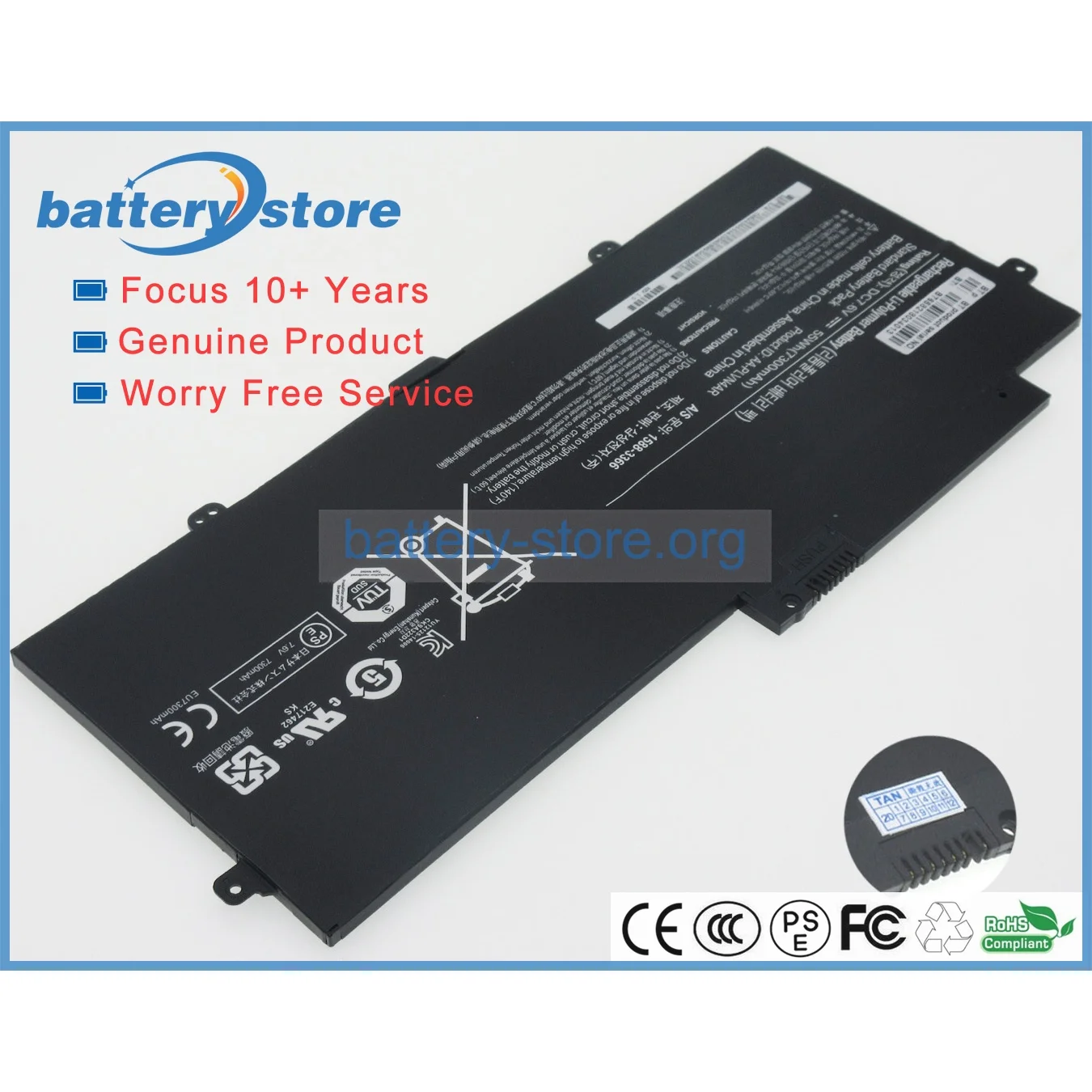 Genuine laptop batteries for AA-PLVN4AR,BA43-00364A,B07H3YWNLZ,NT910S5J,NP940X3G,940X3G,910S5J,NP940X3K,7.6V,4 cell