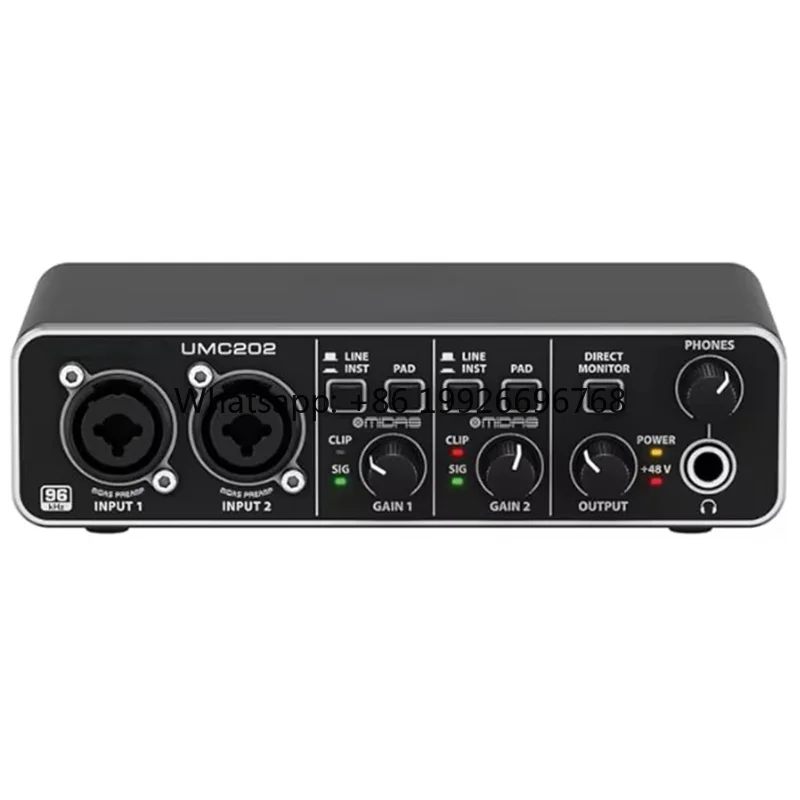 

High Quality UMC202HD Sound Card 2-In/2-Out USB 2.0 Audio Interface with Dual XLR for Mac PC Podcasting & Streaming