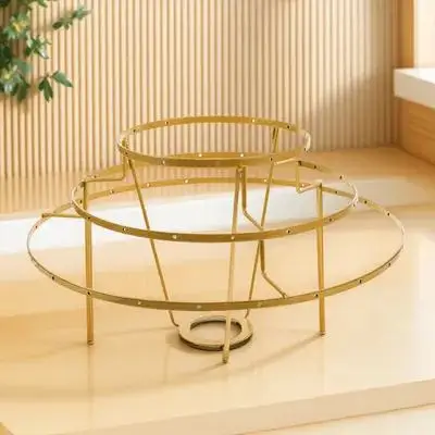 

Железный каркас, кольцо лампы для DIY, рамки абажура для люстры, металлический трехъярусный круглый провод, сменные клетки, кольца, держатель абажура, анти