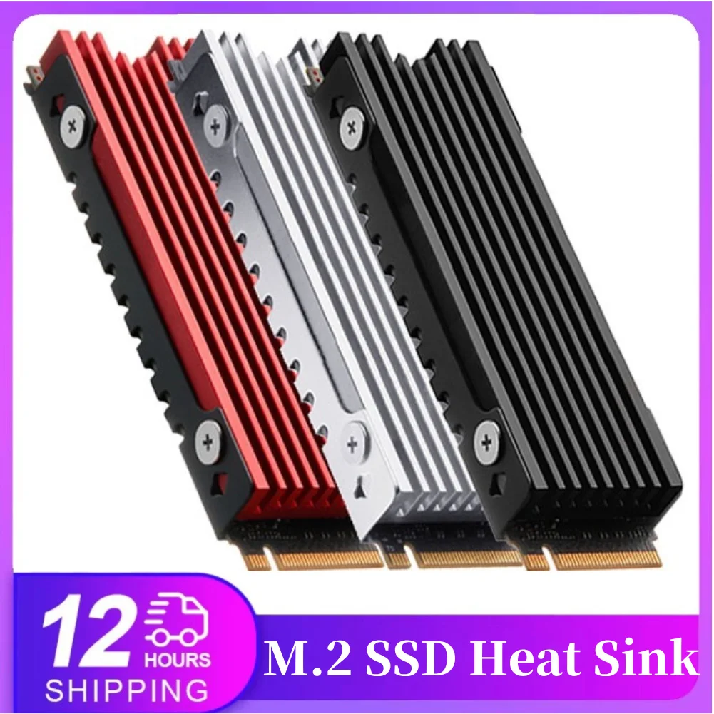 M.2 SSD NVMe Heat Sink M2 SSD 2280 Solid State Disk Drive Radiator Cooler Aluminum M.2 SSD Heatsink Thermal Cooling Pad