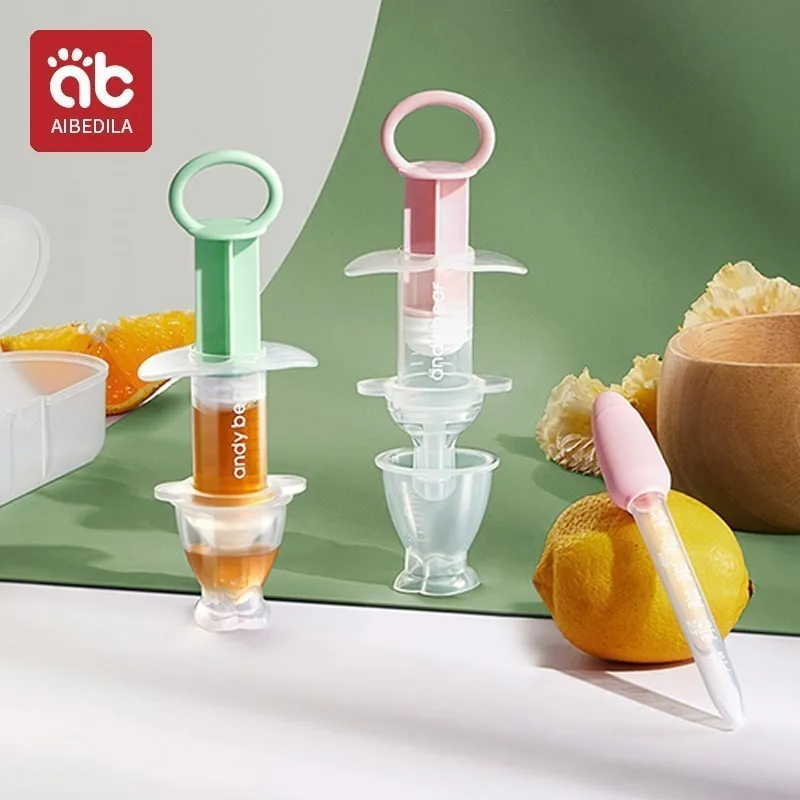 AIBEDILA Medicine Dispenser Baby Medicine Feeder Baby Dropper Needle Feeder kids Squeeze Pacifier Children Feeder Safe Tableware