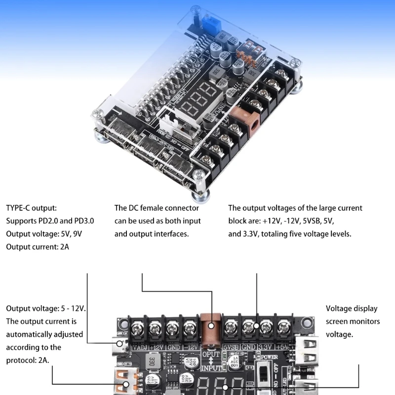 

Q2Q4 Efficient Power Conversion Board Power Adapter Board for 20Pin & 24Pin Use