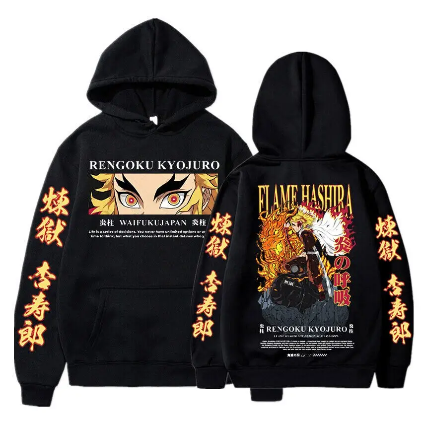 Kyojuro Rengoku The Flame Demon Slayer Hoodies Anime Women Men Unisex Sweatshirt