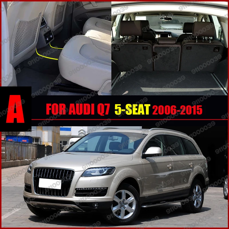 Custom Carbon Fibre style Floor Mats For AUDI Q7 5-Seat 2006-2015 07 08 09 10 11 13 14 15 Foot Carpet Auto Interior Accessories