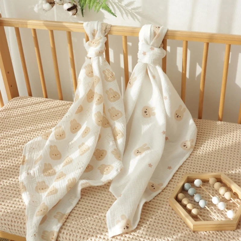 57EE Baby Wrap Blanket Bath Towel Breathable Gauze-Cotton Blanket Newborn Shower Gift