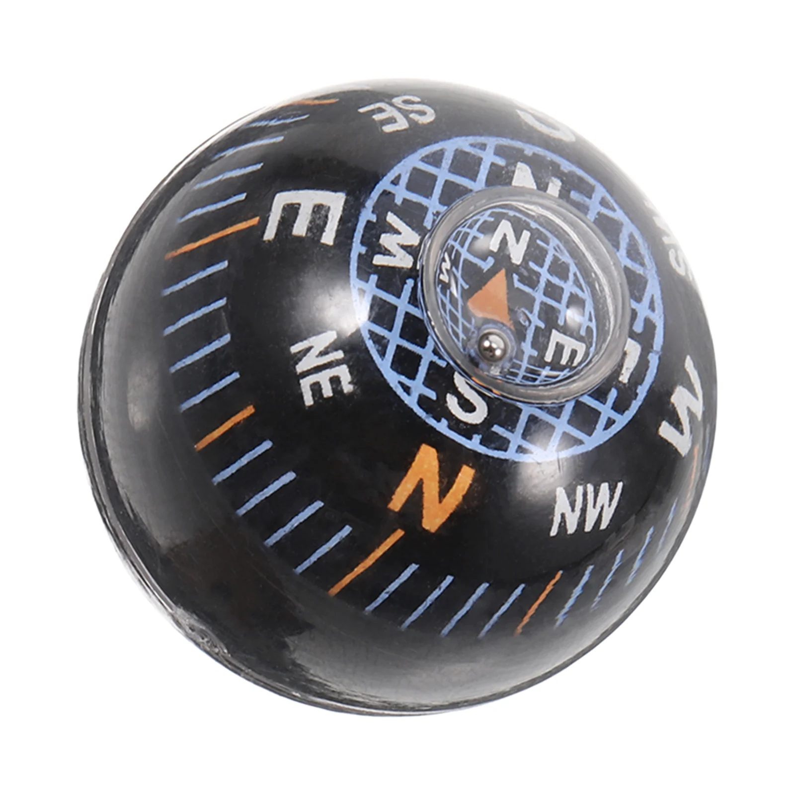

Black Guide Ball Car Compass for Windshield Clip on Dashboard Button Auto