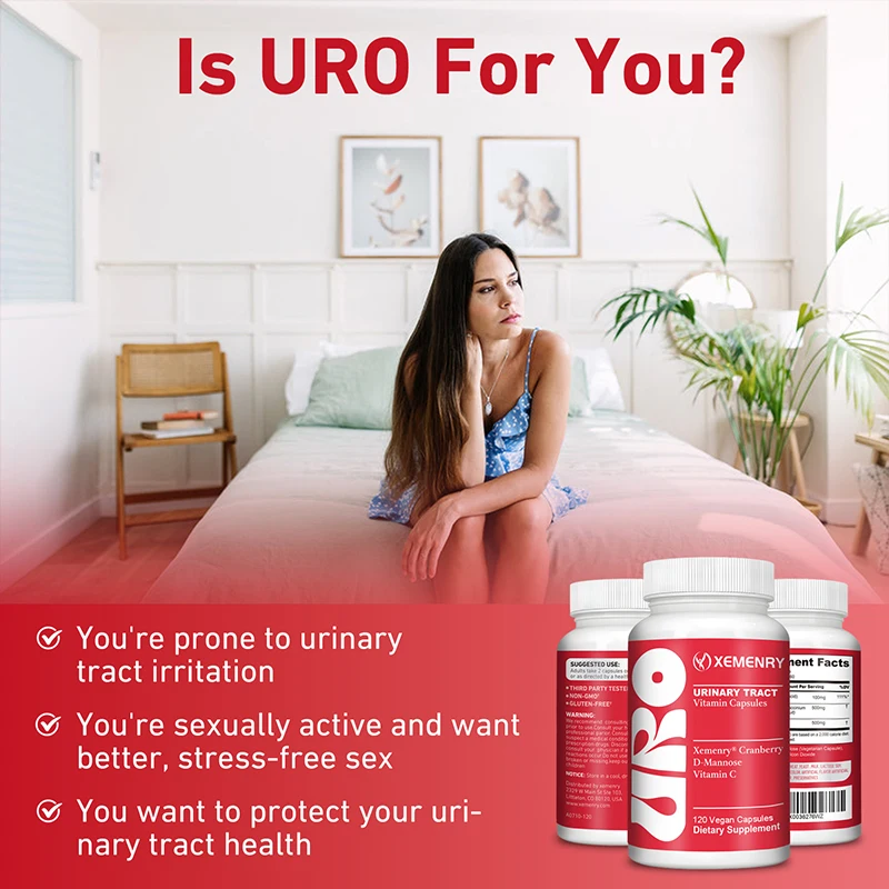 Urinary Tract Vitamin Capsules - with Cranberry, D-Mannose, Vitamin C - Urinary Tract Cleanliness, Bladder Health