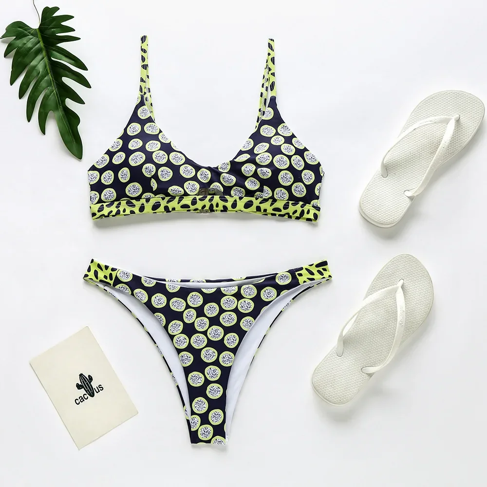 Sexy Push Up Bikini Bộ Đồ Bơi Nữ Đồ Bơi Sọc Áo Tắm Nữ Hở Lưng Biquini Nữ Mùa Hè Đi Biển Bikini 2021