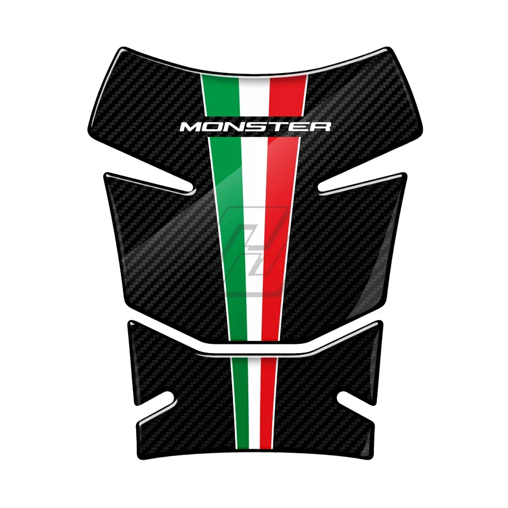 For Ducati Monster 600 620 695 750 800 900 1000 3D Resin Carbon Look Motorcycle Gas Tank Pad Protection Decals