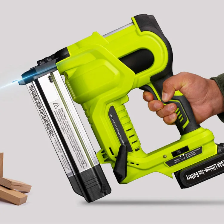 Wholesale High Speed Wear-resistance Nailer Cordless Air Stapler Lightweight Pneumatic Tool Straight Air Stapler Gun For Wood