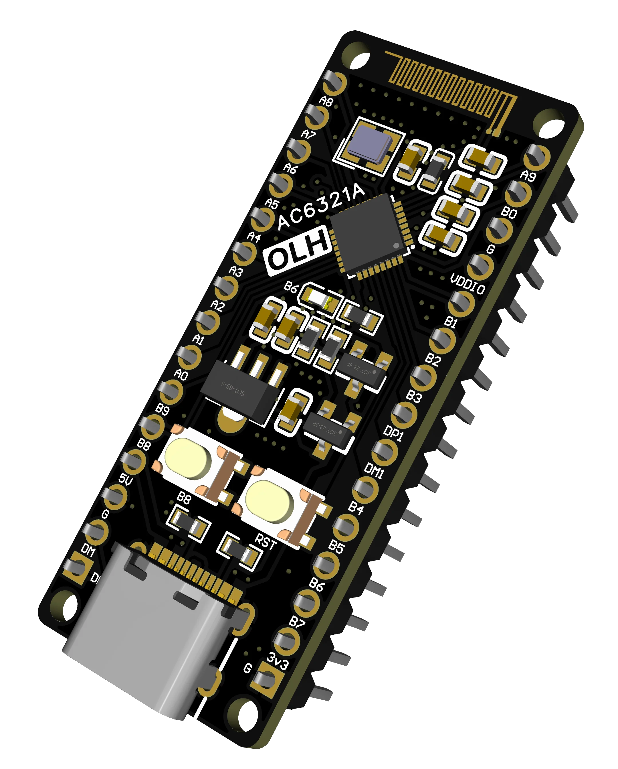 AC6321A 4AC632N Bluetooth Development Board Core Board 2.4G Bluetooth Development Board