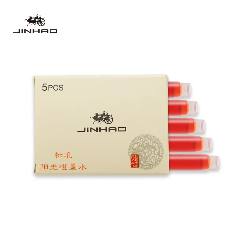 Jinhao 5/10/15 Pcs Color Ink Cartridge Refill Fountain Pen Office School Student Stationery Ink Supplies Fountain Pen Ink