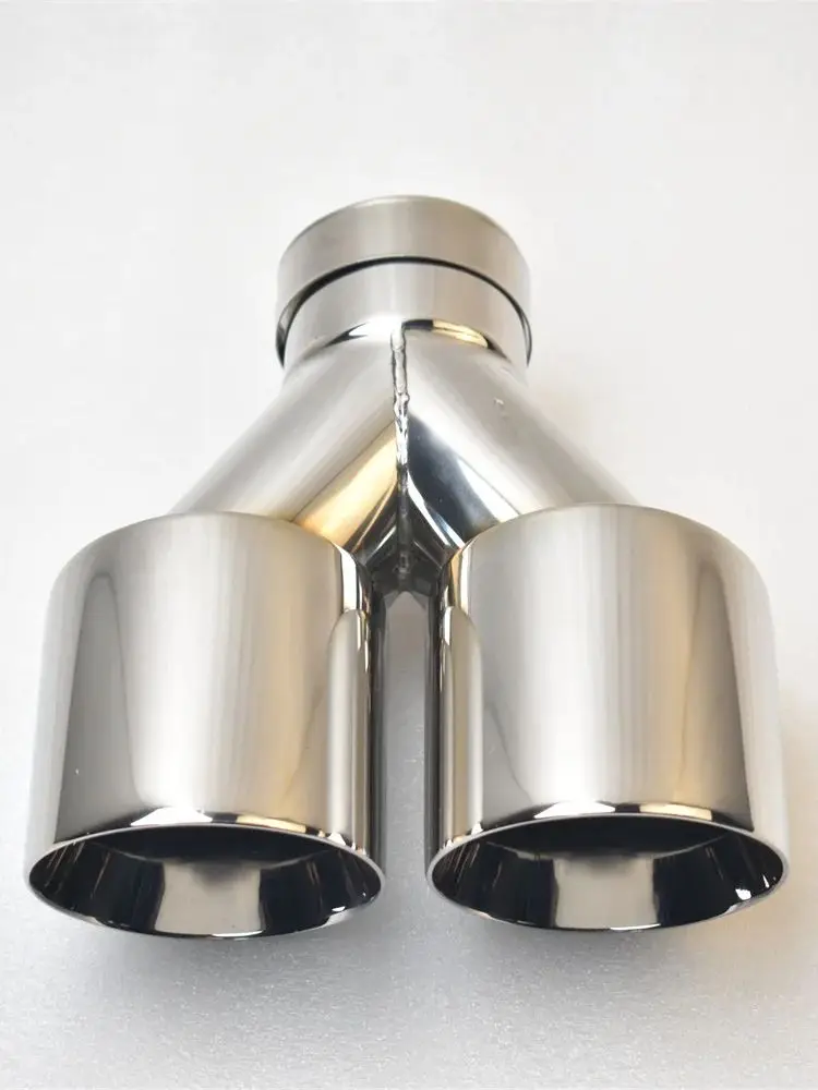 Sebring Doppel-Auspuffblende 2,5 Zoll Einlass 3,5 Zoll Auslass 8 Zoll Länge Polierter 304 Edelstahl Endrohrspitzen 1,2 mm Dicke – Detail 2