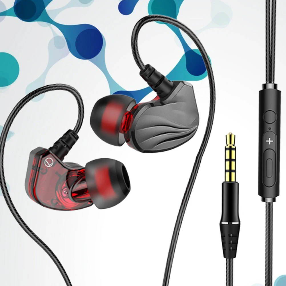 

In-Ear Earphone Subwoofer Bass Earbuds Headset For Phone Tablet 3.5Mm Grey Tangle-Free Cable Flexible Earhooks Running