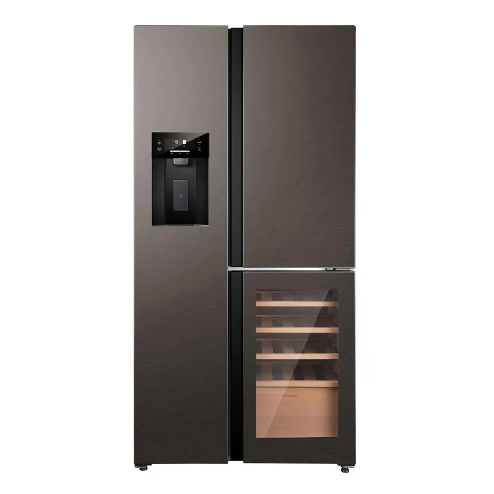 605L Kitchen Appliance French Door Side by Side No Frost Household Refrigerator With Water Dispenser