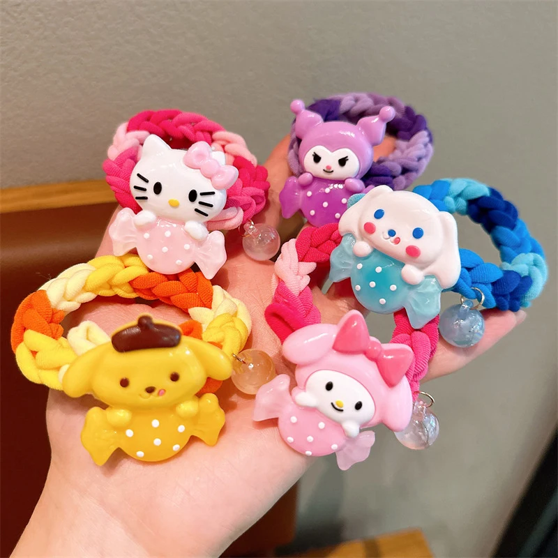 Cute Cinnamorolls Hair Ring Girl Autumn/Winter Plush Large Intestine Hair Rings Kawaii Kuromis Girl Friend Hair Accessories Gift