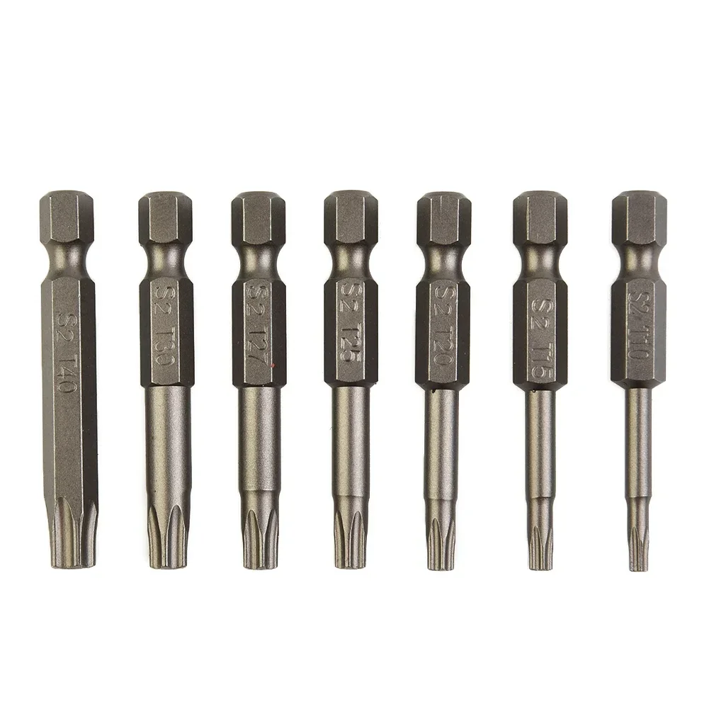 7pc Hexagonal Handle Five Star Hollow Screwdriver Head With Hole Magnetic Screwdriver Head T10-T40 Tool Set