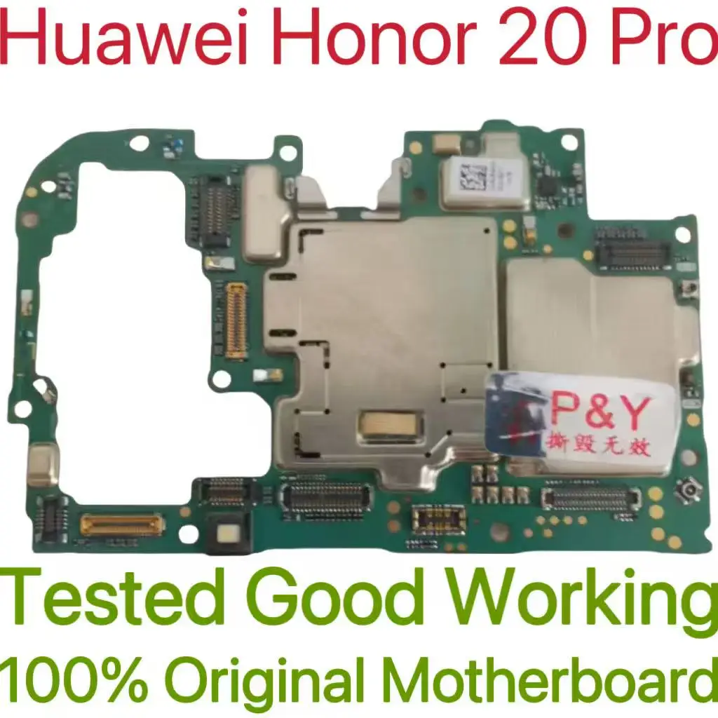 Origineel ontgrendeld moederbord voor Huawei Honor 20 Pro moederbord ontgrendeld met chips circuits flexkabel
