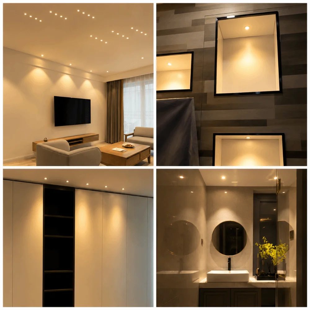 Luz LED Empotrable de Larga Duración con Acabado Blanco, Mini Luz Empotrable de 5W, AC 85-265V, Foco Empotrable Ajustable para Museo