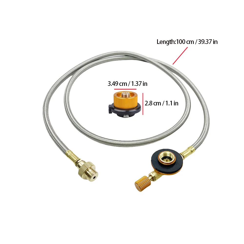 Outdoor Camping Stove Butane Adapter Split Stove Converter Connection Hose Gas Tanks Extension Tube Picnic Accessories Equipment