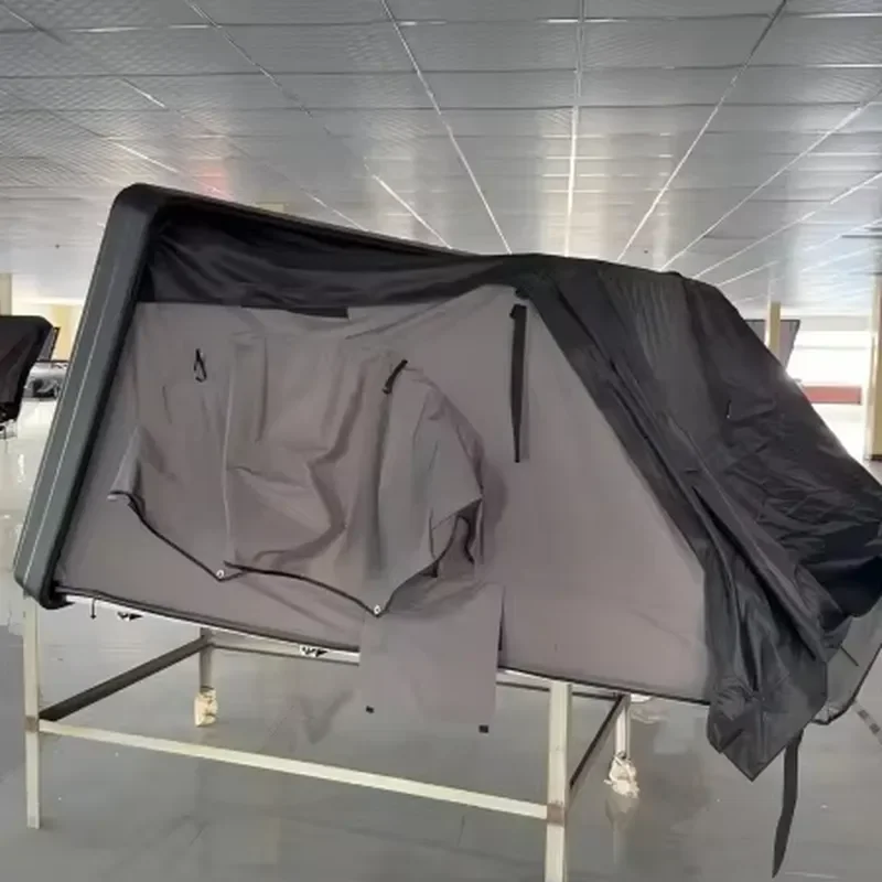 Family Outdoor Camping Off-road Aluminum Shell Car Roof Tent With Side Sunshade Canopy