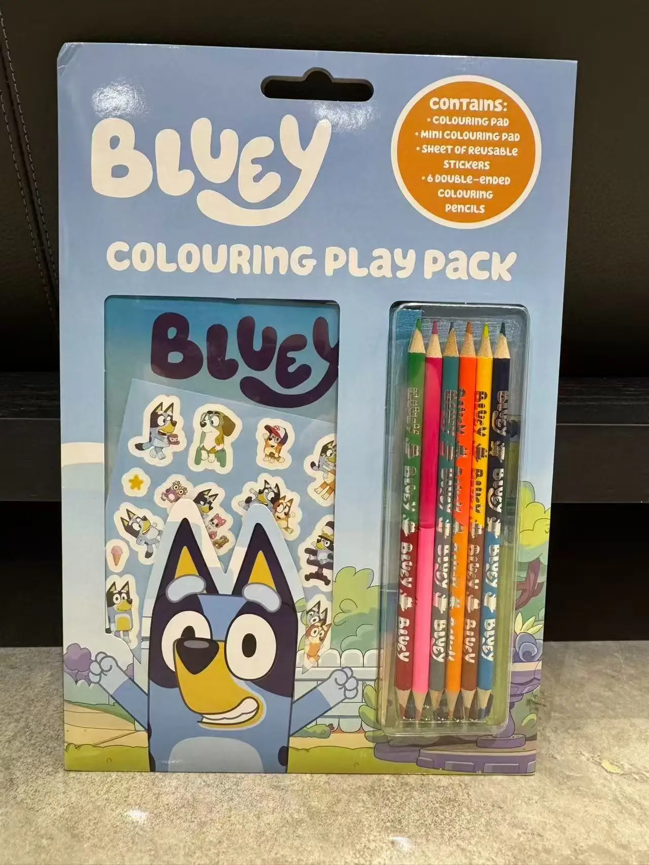 Genuine in Stock Figures Blueys Colouring Play Pack Cartoon Drawing Set Anime Model Kits Action Toys Holiday Gift