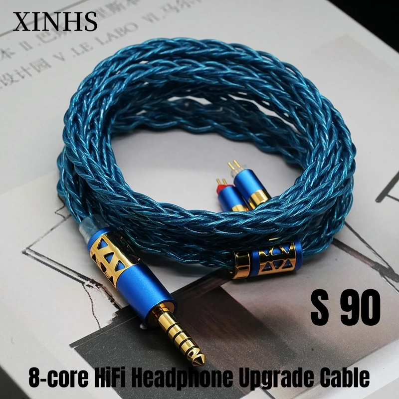 XINHS S90 MoChou 8-Core Graphene Shield Upgrade-Kabel Furukawa OCC 0,78 mm 2Pin MMCX IE900 IEM Kopfhörer-Audiokabel – Detail 2